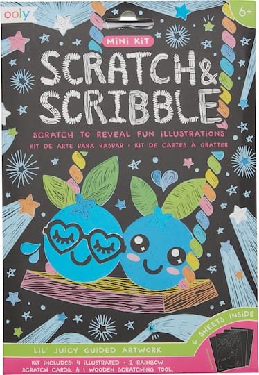OOLY Lil&#x27; Juicy Mini Scratch &#x26; Scribble Art Kit